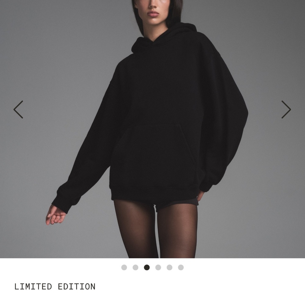 Skims Vintage Fleece Oversized Limited Edition Black Hoodie